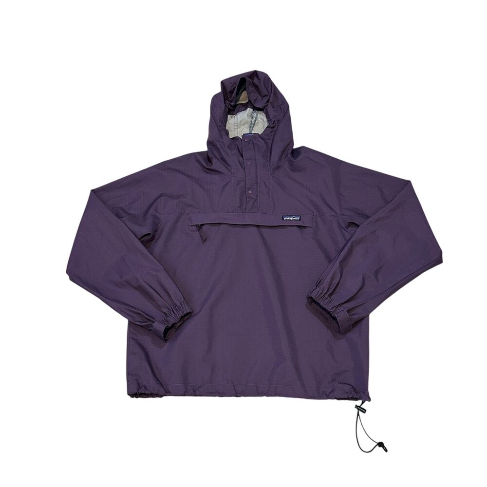 Vintage Patagonia Anorak Snap T Hooded Jacket Purple Men's Size S